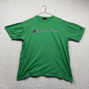 Y2K Liquid boardwear T-shirt Men Sz XL Bright Green short sleeve Skater Grunge